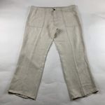 Old Navy Natural Linen Straight Leg Utility Pant XL Photo 0