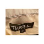 Thrill Jeans Cream Thrashed Grunge Distressed Shirt Jacket Shacket Raw Hem 3X Photo 3