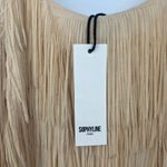 sophyline paris Beige Fringe Mini Dress NWT size S Tan Photo 2