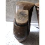 DETAILS Harris Hawk Leather Western Ankle Boots Women 6.5 Scroll Leather Spanish Brown Photo 14