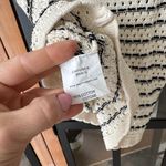 Daphnea Paris crochet vest tank top blouse striped sleeveless sweater neutral Black Size M Photo 3