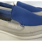 Crocs Walu Women’s Canvas Loafers Slip-On Blue US 9 Boat Shoes Photo 6