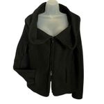 Veronique Leroy Paris Vintage Black Wool Knit Cowl Neck Jacket Short Coat Size XS Photo 1
