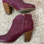 Boden Wine / Burgundy Ankle Boots with Chunky Stacked Heel Photo 4