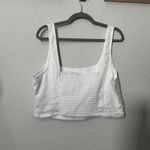 Banana Republic NEW  Linen-Blend Cropped Bustier White Size 16 Minimalist Staple Photo 8