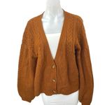 House of Harlow 1960 Women's Brown Long Sleeve Button Up Cardigan Sweater Top XL Photo 0
