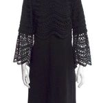 NEW Lela Rose Couture Black Dress with Lace Overlay and Sleeves Size 8 Photo 0