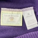 Susan Bristol Casuals 2 piece button up sweatshirt & pants Womens XL purple Photo 13