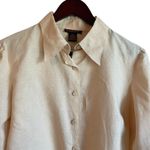 Barami Linen Cotton Women Top L Yellow Button Up Coastal Chic Office Travel Yellow Size L Photo 4