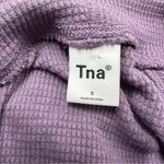 TNA Superior Waffle Knit Long Sleeve Pullover Crop Hoodie in Violet Haze S NEW Purple Photo 3