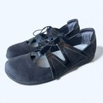 Naot Timu Black Suede Leather Lace Up Mary Jane Comfort Shoes Women's 39 EU Size 8 Photo 1