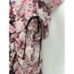 For Love & Lemons Houston Mini Dress Floral Puff Sleeve Ruched Ruffle Romantic M Pink Size M Photo 4