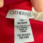 Catherines  1X Red cold shoulder dress 18/20W Bell Sleeve Cocktail party stretch Photo 5