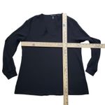 Eileen Fisher Silk Georgette Crepe Dolman Sleeve Top Womens XS Black Damaged Photo 5