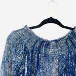 Veronica M Navy Blue & Cream Snakeskin Print Smock Mini Dress Photo 1