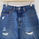 Levi's  Blue Distressed Jean Mini Skirt Size 25 Rodeo Western Festival Photo 1