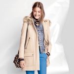 J.Crew Chateau Parka Italian Stadium Cloth Wool Coat B3901 Women’s Sz 00 Photo 15