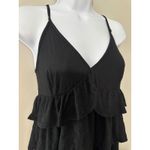 Seed Heritage XS Black Ruffle Tiered Cami Top V Neck Adjustable‎ Straps Photo 2