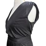 Dress the Population NWT M Krista Black Plunge Maxi Gown Holiday Wedding Sexy Photo 3