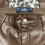 Hollister brown faux leather flare pants Photo 1