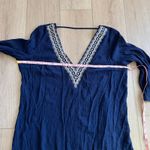 Kona Sol  Women’s Navy Blue Embroidered Cover Up Sz XL Photo 6