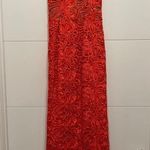 Red PatBO Crochet Maxi Dress Size 10 Photo 2