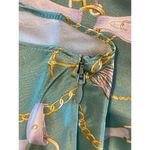 Ser.O.Ya Ellison Print Silk Top Green Nautical Size Large NWT Photo 4
