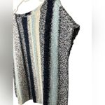 J. Jill Sweater Short Cap Sleeve Cotton Blend Knit Stripe Sweater Size S Costal Blue Photo 2