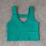 green ribbed tank top cut out back Photo 0