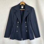 Vintage Brioche California Double Breasted Pinstripe Blazer Blue Women7/8 Office Black Size undefined Photo 3