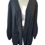 Torrid  Women's Size 5 Black Open Front Knit Cardigan Blazer Plus Size Photo 0