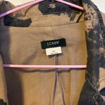J.Crew Collared Two Button Cotton Blazer Tan Black Camo Floral Womens Size XS Photo 4