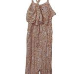 Guess Size Medium M Pomelo Orange Paisley Long Jumpsuit NEW NWT Comfy Photo 11