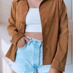 Covington TAN BOHO FAUX SUEDE JACKET BUTTON DOWN Photo 0