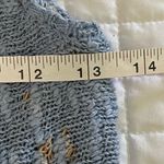 Free People  Knitted Top Women’s Small Blue Tan Side by Side Peplum Tank size S Photo 10