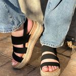 Soda Espadrille black platform sandal Photo 2