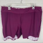 Tranquility by Colorado Clothing Floral Casual Mini Skort Purple Size XL Photo 2