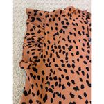 Angashion  Brown & Black Leopard Print Flutter Sleeve Blouse M Photo 8