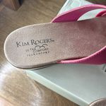 kim rogers  Pink Sandals with Shiny Straps and Cushioned Sole Photo 3