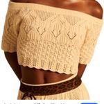 Ba&sh Paris 100% cotton Jensen Cropped knit Sweater in cream NEW Photo 3