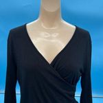 Garnet Hill Black V-Neck Wrap Top Dress Size Medium Photo 1