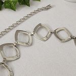 Vintage Silver Square Mod Chain Link Belt Photo 4