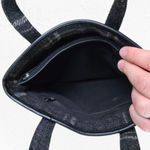 Pendleton  Black Wool Plaid Mini Tote Structured Handbag Zipper Top Mini Purse Photo 6