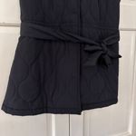 Poetry Navy Blue Hooded Quilted Belted Longline Puffer Vest Size 14 Photo 9