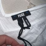 Paige NWT  Rylan double V-neck tank with knot straps in white cotton/modal jersey Photo 3