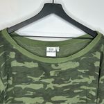Good American Women’s Green Off The Shoulder Camo Sweatshirt Size 4 Photo 5