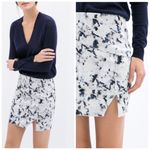 ZARA  Medium White, Gray Marble Print Bodycon Mini Skirt Photo 1
