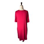 Lilla P Dress Women Medium Pink Knit Short Sleeve Scoop Neck Tee Tunic Preppy Photo 6