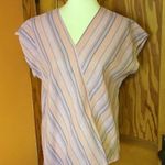 Vintage 80s caribou striped gauze top Size L Photo 6
