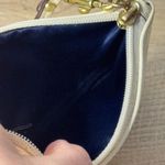 Coach Wristlet Ivory Patent Leather Pouch Embossed Small Clutch Bag Neutral Photo 5